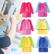 Shamjina Kids Painting Apron Soft Washable Painting Long Sleeve  Apron for Children Painting Apron