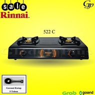 Asli Rinnai RI-522C Kompor Gas 2 Tungku Teflon ri 522 C rinai ri522c