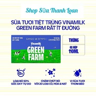 (HSD T7-2026) Thùng 48 Hộp Sữa Tươi Tiệt Trùng Vinamilk Green Farm Ít Đường/ Có Đường 110ml/ 180ml.