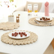 New Chinese Style ins Table Flag Corn Table Mat Straw Table Mat Western Table Mat Hand-woven Thicken