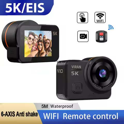 5K 30FPS /4K 60FPS EIS Action Camera 2.0 Inch Touch Screen Wi-Fi Wide Angle Waterproof Video Recordi