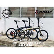 CAMP MAVEN 9 (FREE SHIPPING) SPEED 20 INCH 451 Folding Bike Bicycle Basikal Lipat