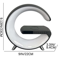 ZUZG 4 In1 Multi Functional Wireless Charger Atmosphere Lamp Bluetooth Speaker Music Clock Alarm Key
