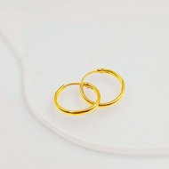 916 Gold Plain Hoop Earrings (Less Than 1gm)