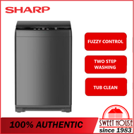 Sharp ESW10SM 10KG DD Inverter Top Load Washing Machine Mesin Basuh Fuzzy Logic/3D Water Fall/Soft c