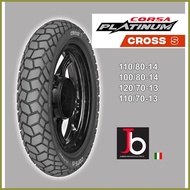 ▥ ☃ ◭ CORSA PLATINUM CROSS S 110/80-14 100/80-14 110/70-13 140/70-13 Free Pito and Tire Sealant