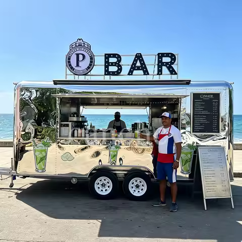 Outdoor Mobile Food Trailer Street Mobile Food Cart Austria Factory Mobile Food Truck for Sale Steel