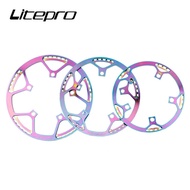 Litepro 45T Single Integrated Chainring Colorful BCD 130MM 47T 53T 56T 58T Folding Bicycle Crankset BMX Bike Sprocket