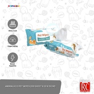 Animal&Co Pet Wipes Non-Alcoholic Hypoallergenic Pet Wet Tissue 1 Pack 100 sheets Pet Wet Wipes