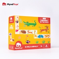 Bộ ghép hình Domino chủ đề động vật hoang dã cho bé trên 3 tuổi - Myndtoys Domino In The Wild