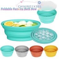 CHIHIRO1X3EE Face Ice Bath Bowl, Built-in Ice Tray Silicone Portable Ice Basin, Multifunctional with