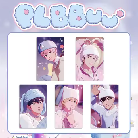 5Pcs/Set KPOP PLAVE PLBBUU Cartoon Photocards Member Cute Two-Sided Postcards YEJUN NOAH BAMBY EUNHO