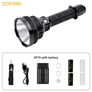 Lihuabo11 SP70ของ Sofirn ไฟฉายพลังงานสูง LED 26650ที่สว่างมาก XHP70.2เบา18650ยุทธวิธี5500LM ด้วย ATR