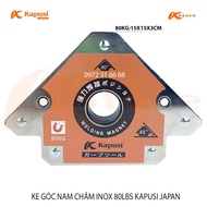 3 CỠ KE GÓC NAM CHÂM INOX KAPUSI JAPAN - NAM CHÂM KE GÓC VUÔNG