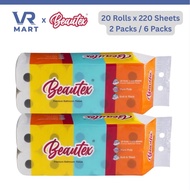 [Bundle of 2/6 Packs] Beautex 3Ply Toilet Paper Rolls / Toilet Tissue Paper Rolls