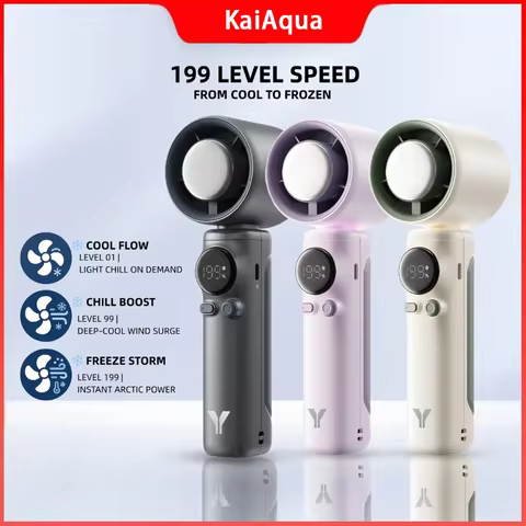 Handheld High-speed Small Fan Pro Portable Turbo Fan High Speed Kipas Mini Fan Cooler 199 Level Adju