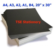 Black Mounting Board Size A4 , A3 , A2 , A1 & 20 x30 Board Hitam/Black Card/Card Hitam Student Board