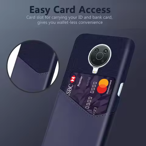 Business Case For Nokia G20 G10 Funda Febric Card Holder Cover For Nokia G10 G20 TA-1336 TA-1343 TA-