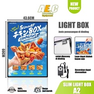 A2 LED slim light box AE.C aluminum frame Adjustable angle and brightness/led display/light box menu