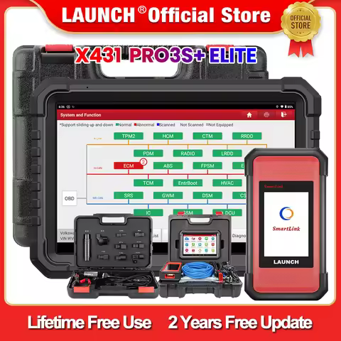 LAUNCH X431 PRO3S Plus Elite Car Diagnostic Tools Smartlink C with CANFD DOIP J2534 ECU Coding OBD2 