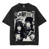 local stock fashion hanni new jeans kpop retro print vintage unisex fans tshirt cotton top COD