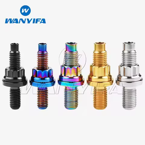 Wanyifa Titanium Bolts M8 M10 hexagonal Screws pitch 1.25mm Flange head Nuts flat Washers set for mo
