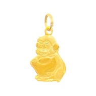 916 Gold Monkey Pendant | 22K Gold Monkey Zodiac Charm | Gold Animal Pendant