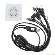 amonoqa USB Programming Cable CB Radio Walkie  Coding Cable 8 In 1 Program Cord Walkie  Accessories