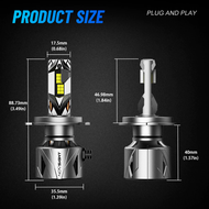 Novsight ความสว่างสูง 240W 60000LM ไฟหน้ารถ LED Plug and Play 2 ชิ้นพร้อม canbus series N97 H4 H7