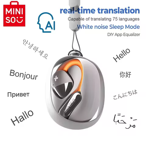 [AI Translator Earphone] MINISO M99 Bluetooth Translation Earbuds Sleep ASMR Headset DIY APP AI Wire