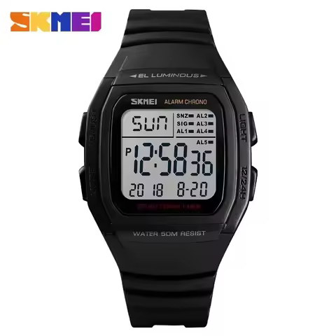 SKMEI 1278 Chrono Countdown Men Wristwatch Casual Outdoor Male Clock Luminous montre homme Digital D