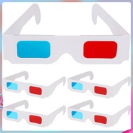 100Pcs 3D Cardboard Glasses Universal Anaglyph Paper 3D Movies Glasses