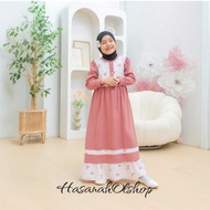 Gamis Kides Eid Clothes 5-10 Years Old Children's Gamis Idhul Fitri Gamos Amak Eid Girls Bj Gmos Ama