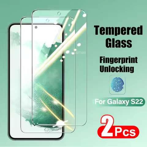 2PCS Tempered Glass For Samsung Galaxy S21 S22 S23 Plus S24 Ultra Screen Protectors Fingerprint Unlo
