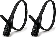 2 pieces 54 cm band lock, helmet lock, bicycle lock, cable lock with combination code, luggage lock,