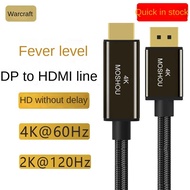 Warcraft Mini DP/DP ke Kabel HDMI Sambungan Komputer TV Kabel Video HD 2K@120Hz 4K@60Hz