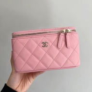 CHANEL 22C VANITY WITH CHAIN PINK 22C粉色長盒子