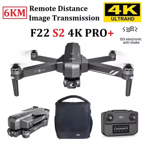 SJRC F22 S2 4K Pro+ Drone upgrade version 6KM distance 2-Axis EIS Gimbal 5G WIFI GPS Quadcopter Prof