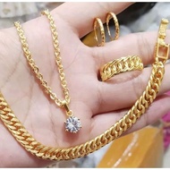 7gram Gold Jewelry Set 875 Grain Chain Bracelet Model with Letter