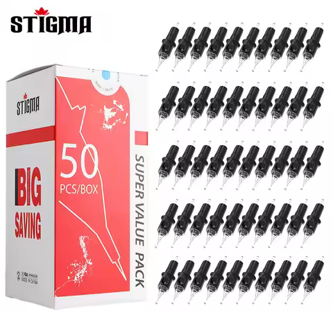 STIGMA 20/50PCS Cartridge Tattoo Needles Round Liner 1RL 3RL 5RL 7RL 0.3/0.35mm Disposable Sterilize