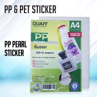Free 2sheets Bundle TIPID SF Quaff PP Pearl Glossy Sticker Size A4 20Sheets High Quality Photo Stick