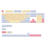 【จัดส่งภายใน 3 วัน】 ZIFRIEND 128คีย์ธีมมาร์ชเมลโล่คีย์แคป XDA ความสูง PBT การระเหิดคีย์บอร์ดแบบกลไกท