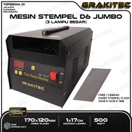 Grakitec Mesin Stempel Flash D6 JUMBO Area Flash 17x12CM / 3 Lampu KUALITAS