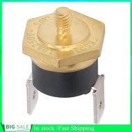 Bjiax 5PCS KSD301 Copper Thermostat Bimetal Normally Closed M4 Snap Disc Temperature Switch 250V Controller