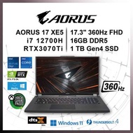 GIGABYTE AORUS 17 XE5 i7+3070Ti 360Hz