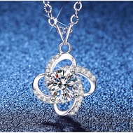 【 GRA Certificate Attached 】 1ct moissanite necklace, fashionable windmill pendant S925 pure silver 