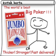 Latest Model 6x/9x Jumbo Poker Cards/Full Deck Oversized Playing Card Family Game Magic–Giant Casino