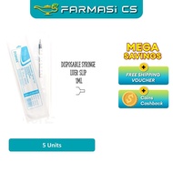 Primes/Aros Disposable Syringe 1ml Luer Slip 5 units