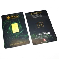 MAA Precious Metals 5g Gold Bar Au 999.9