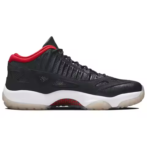 Jordan Air Jordan 11 Men's Running Shoes, Impact Resistance, Breathable Sneakers, Black/Red, 919712-